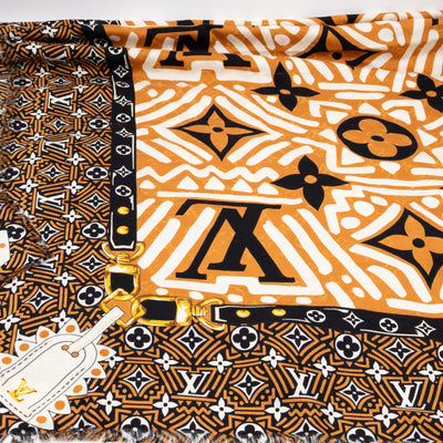Crafty Monogram Shawl Caramel