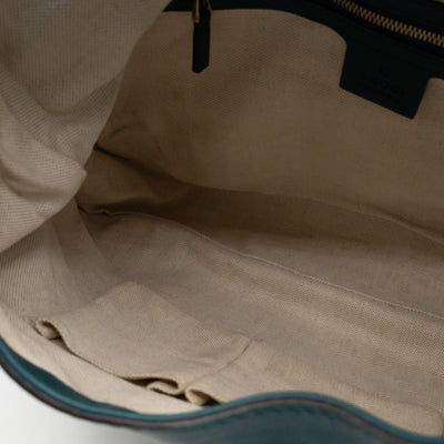 Jackie Medium Hobo Bag Turquoise Leather