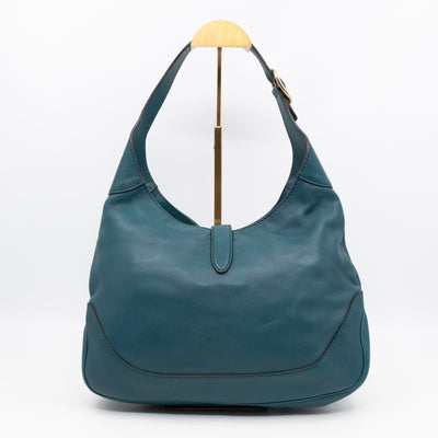 Jackie Medium Hobo Bag Turquoise Leather