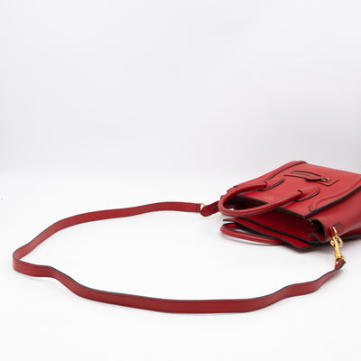 Nano Luggage Red Leather