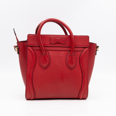 Nano Luggage Red Leather