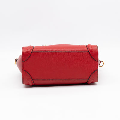 Nano Luggage Red Leather