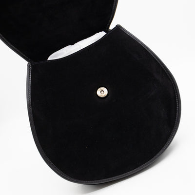 Vintage Horsebit Sling Bag Black Suede