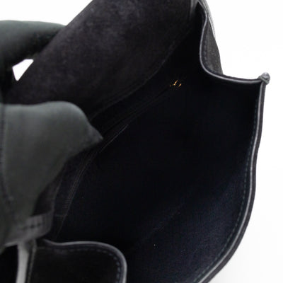 Vintage Horsebit Sling Bag Black Suede