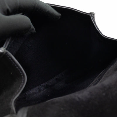 Vintage Horsebit Sling Bag Black Suede