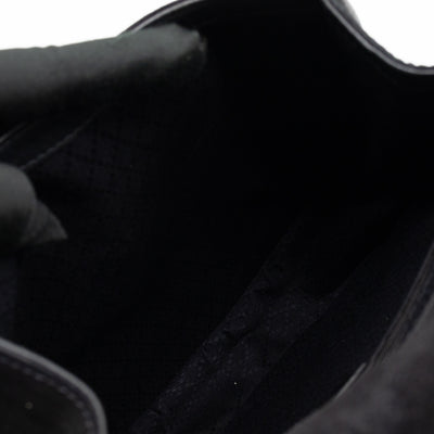 Vintage Horsebit Sling Bag Black Suede