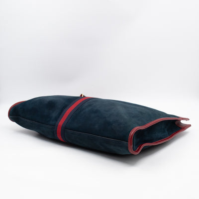 Rajah Tote Large Bag Blue Suede
