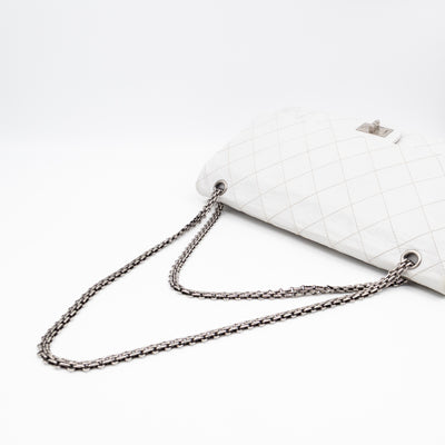 2.55 Reissue 228 Double Flap Bag White Leather