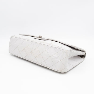2.55 Reissue 228 Double Flap Bag White Leather