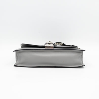 Elektra Studded Small Crossbody Bag Grey Leather