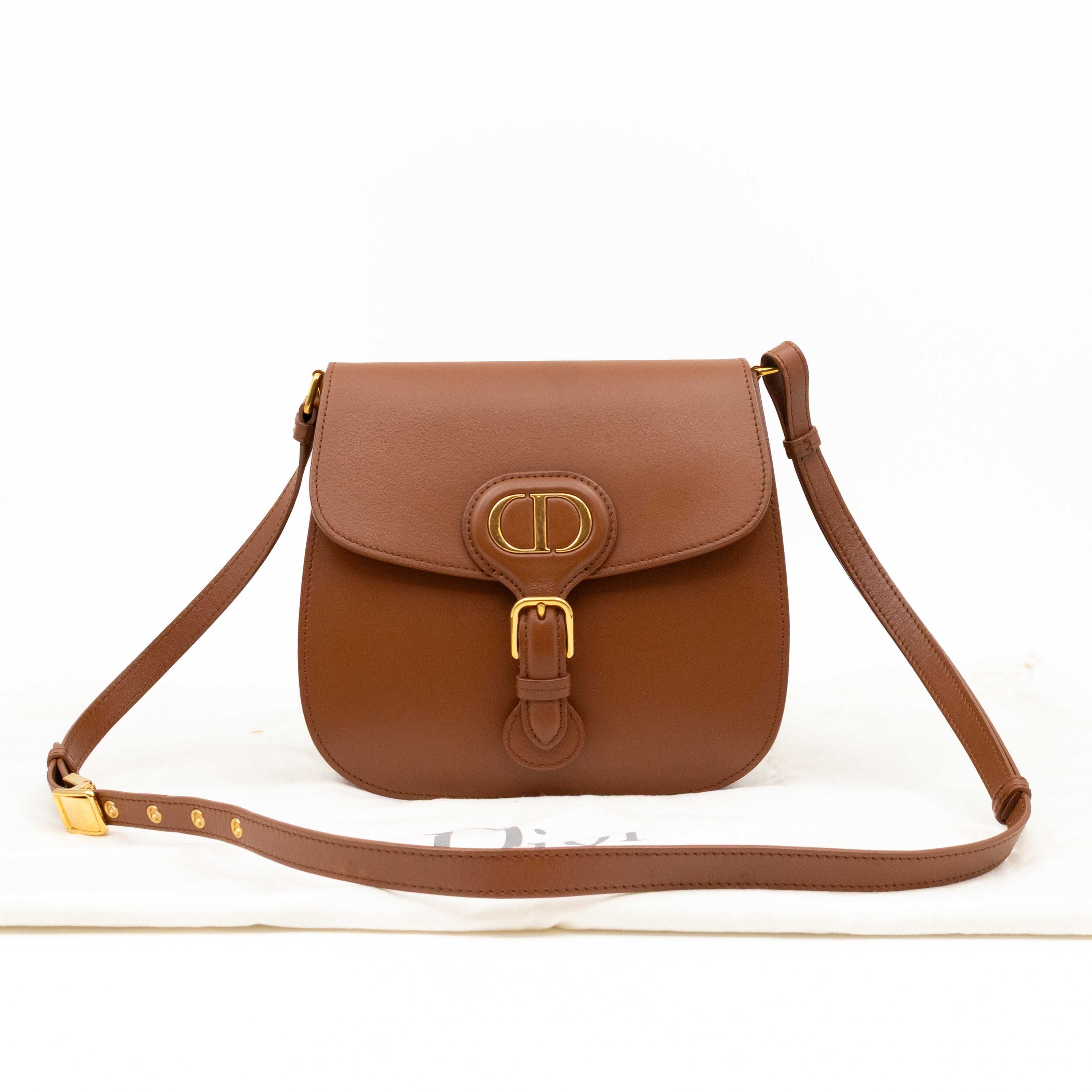 Bobby Frame Flap Bag Medium Tan Leather