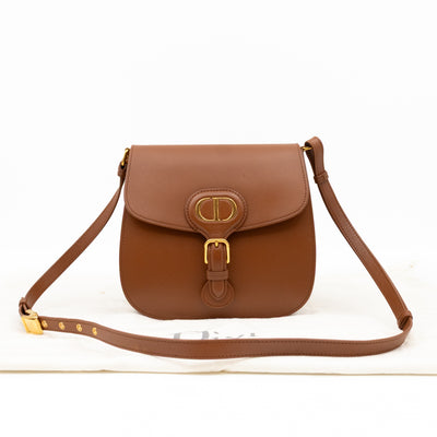 Bobby Frame Flap Bag Medium Tan Leather