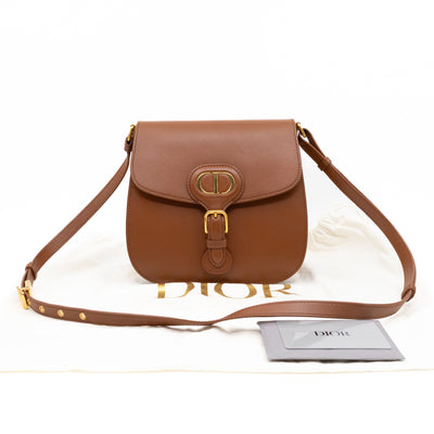 Bobby Frame Flap Bag Medium Tan Leather