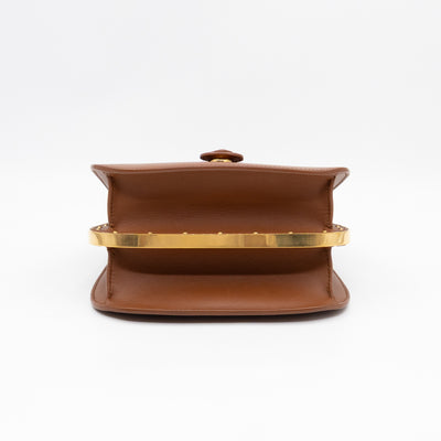 Bobby Frame Flap Bag Medium Tan Leather