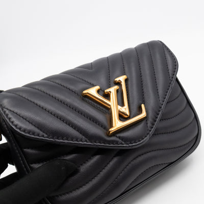 New Wave Multi Pochette Black Leather