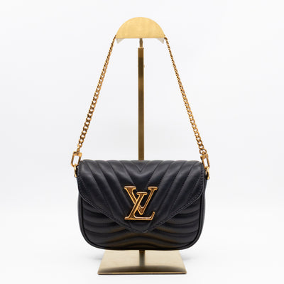 New Wave Multi Pochette Black Leather
