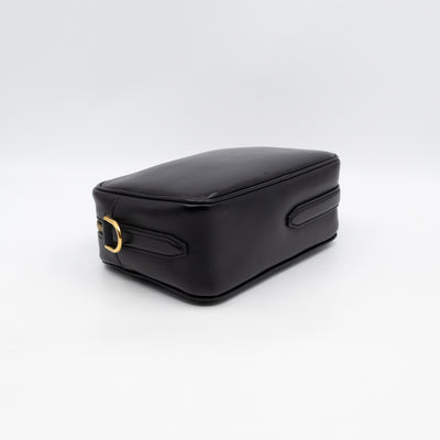 Camera Case Shoulder Bag Black Leather