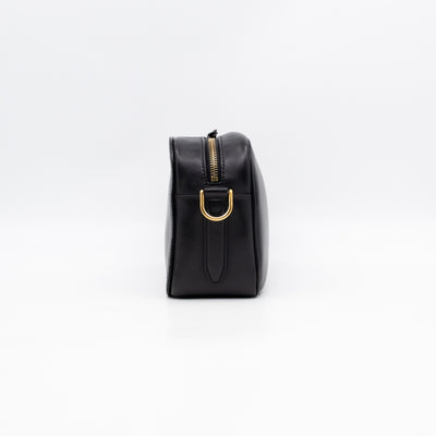 Camera Case Shoulder Bag Black Leather