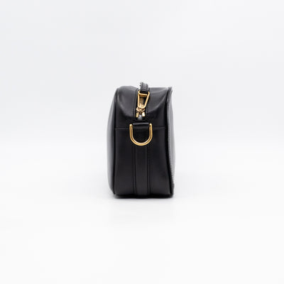 Camera Case Shoulder Bag Black Leather