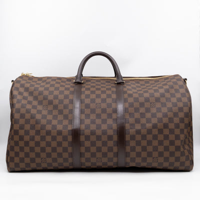 Keepall 55 Bandouliere Damier Ebene