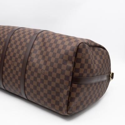 Keepall 55 Bandouliere Damier Ebene