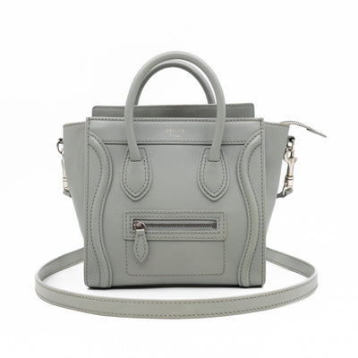 Nano Luggage Grey Leather