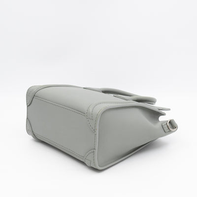 Nano Luggage Grey Leather