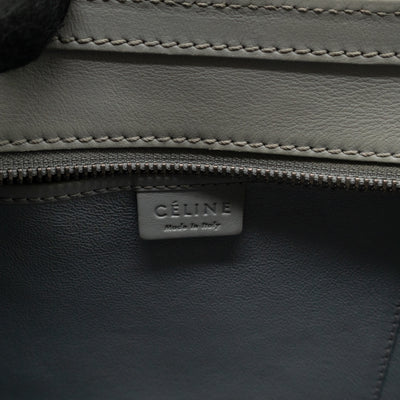 Nano Luggage Grey Leather