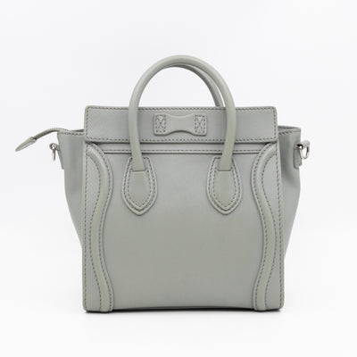 Nano Luggage Grey Leather