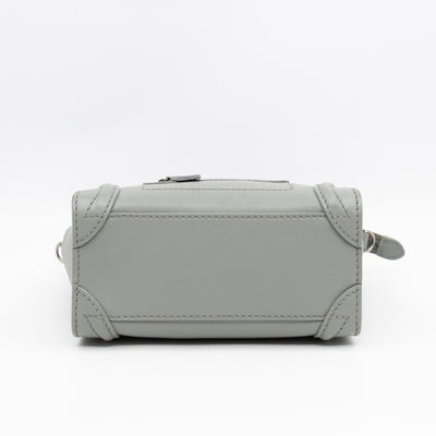 Nano Luggage Grey Leather