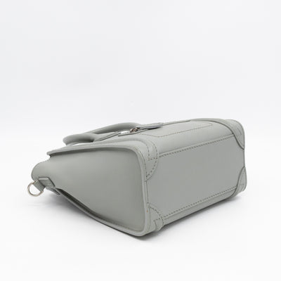 Nano Luggage Grey Leather