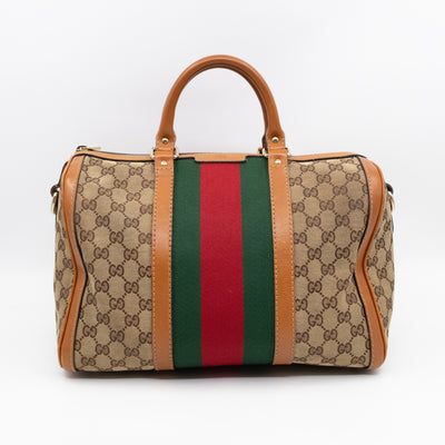 Web Boston Bag GG Supreme Orange