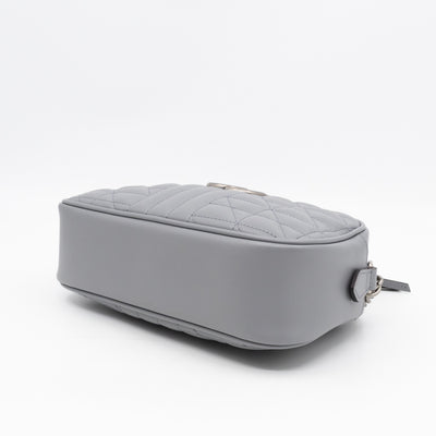 GG Marmont Small Deep Grey Matelasse Aria Leather