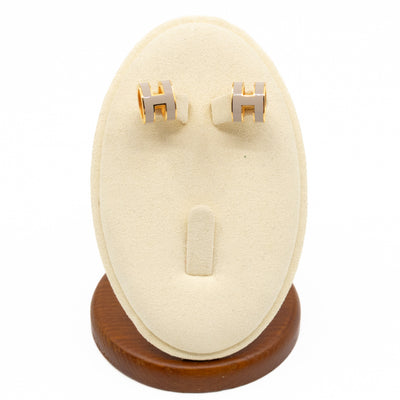Mini Pop H Earrings Grey & Gold