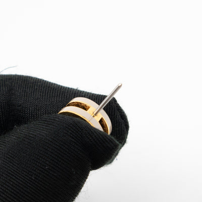 Mini Pop H Earrings Grey & Gold