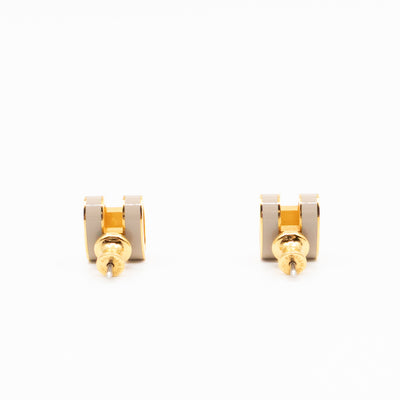 Mini Pop H Earrings Grey & Gold