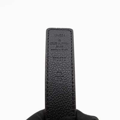 Initials Reversible Belt Monogram Black 75/30