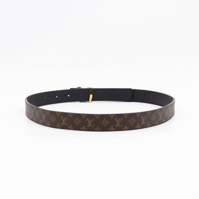 Initials Reversible Belt Monogram Black 75/30