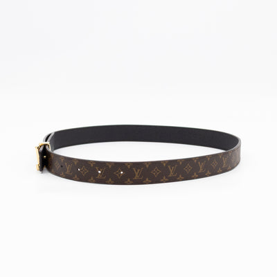 Initials Reversible Belt Monogram Black 75/30