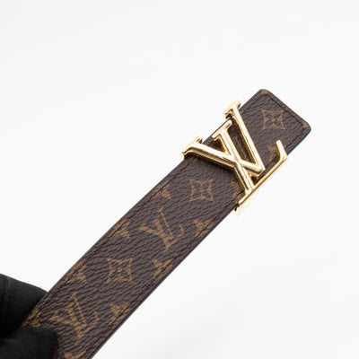 Initials Reversible Belt Monogram Black 75/30