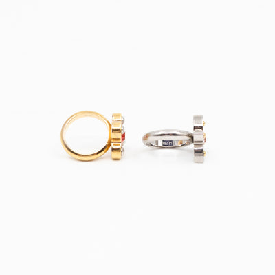 Love Letters Timeless Ring Set M Silver Gold