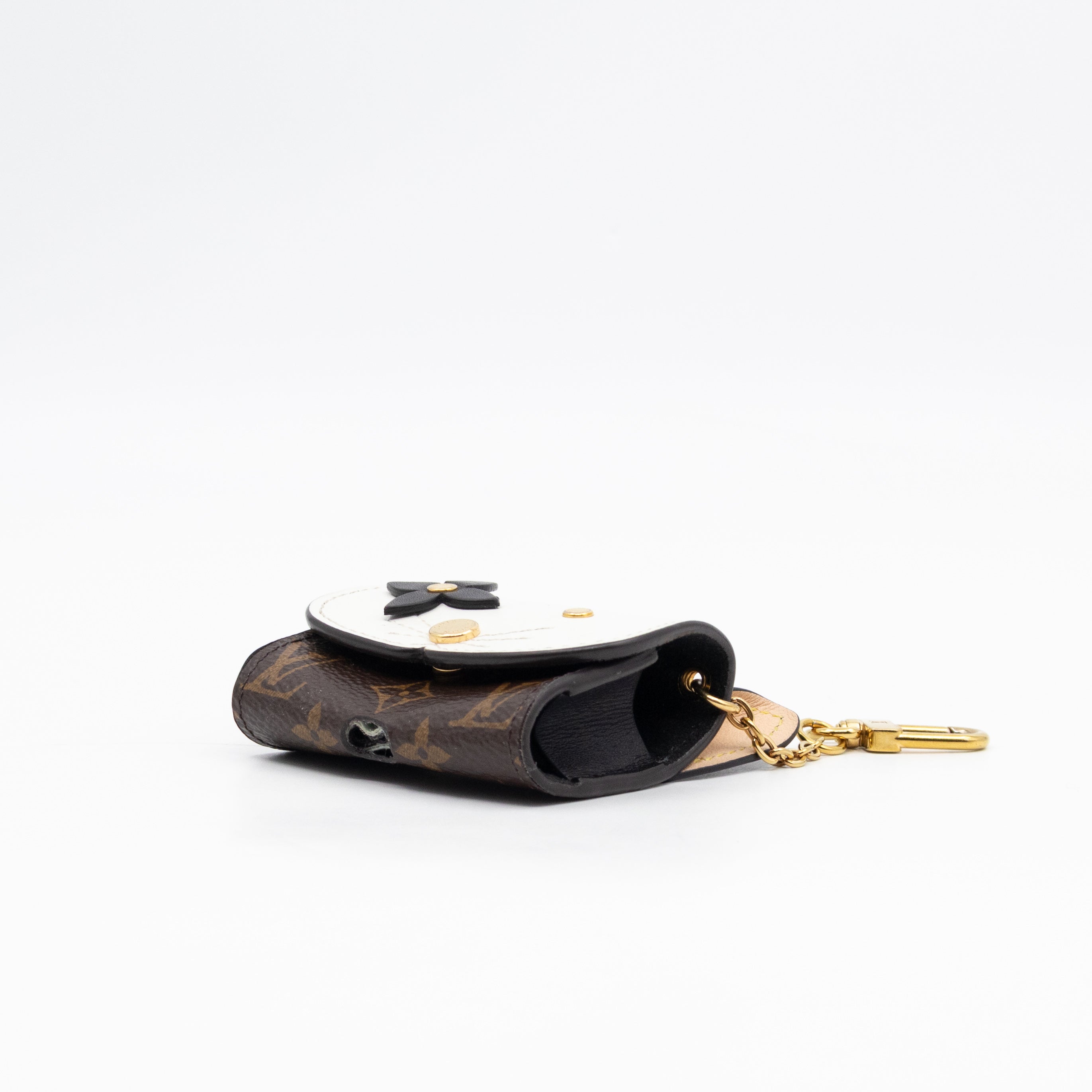 Earpods Case Cat Monogram White Leather