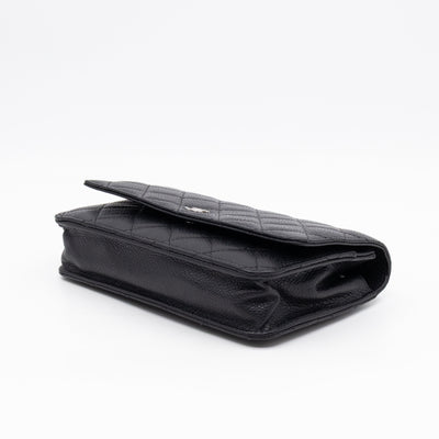 Classic Wallet On Chain Black Caviar Silver