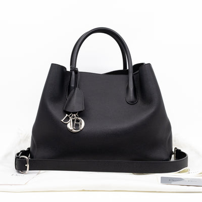 Open Bar Bag Black Leather