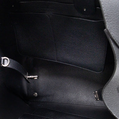Open Bar Bag Black Leather