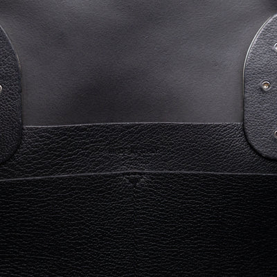 Open Bar Bag Black Leather