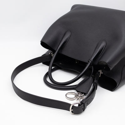 Open Bar Bag Black Leather