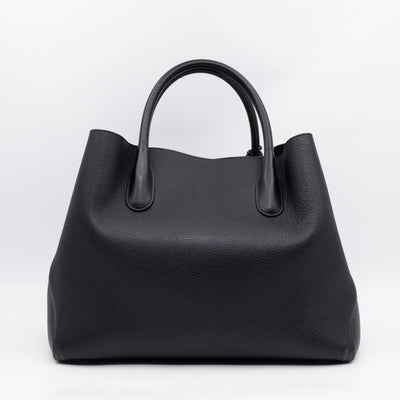 Open Bar Bag Black Leather