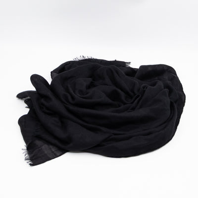 CC Camellia Fringe Cashmere Silk Scarf