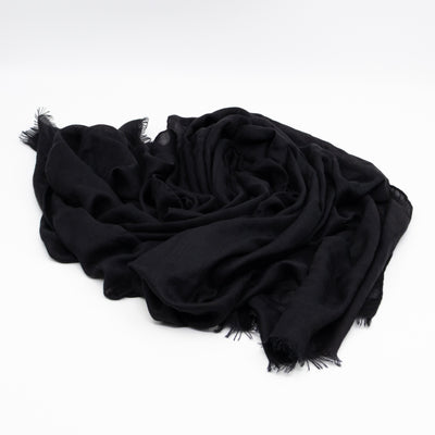 CC Camellia Fringe Cashmere Silk Scarf